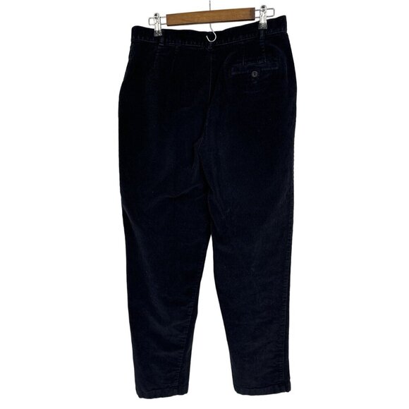 L.L. Bean Black Original Fit Corduroy Pants Women's Size 14MT - Picture 2 of 10